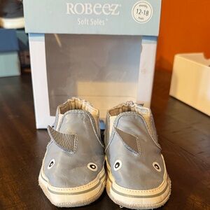 Robeez Blue Shark Soft Soles Baby Shoes